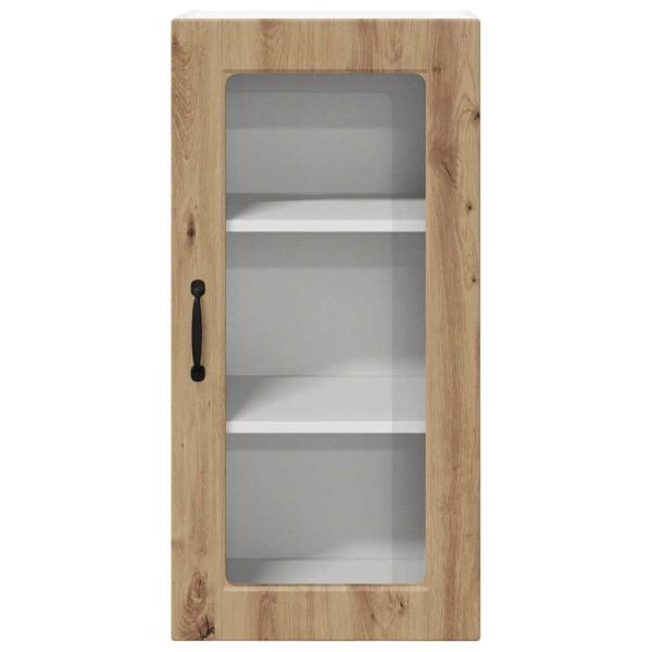 Küchenhängeschrank mit Tür 2 pcs Artisan-Eiche 40 x 31 x 80 cm