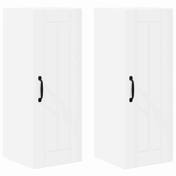 Küchenhängeschrank 2 pcs Weiß 30 x 31 x 80 cm Holzwerkstoff