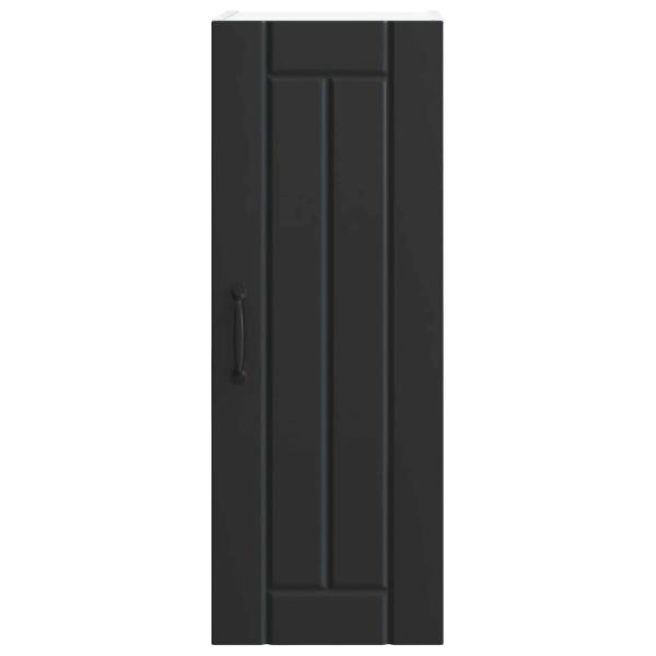 Küchenhängeschrank 2 pcs Schwarz 30 x 31 x 80 cm Holzwerkstoff