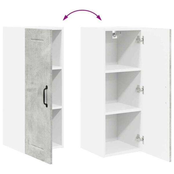 Küchenhängeschrank Beton Grau 30 x 31 x 80 cm Holzwerkstoff