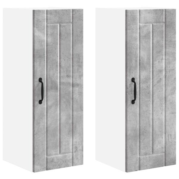 Wandschrank LUCCA 2 stk. Betongrau Holzwerkstoff