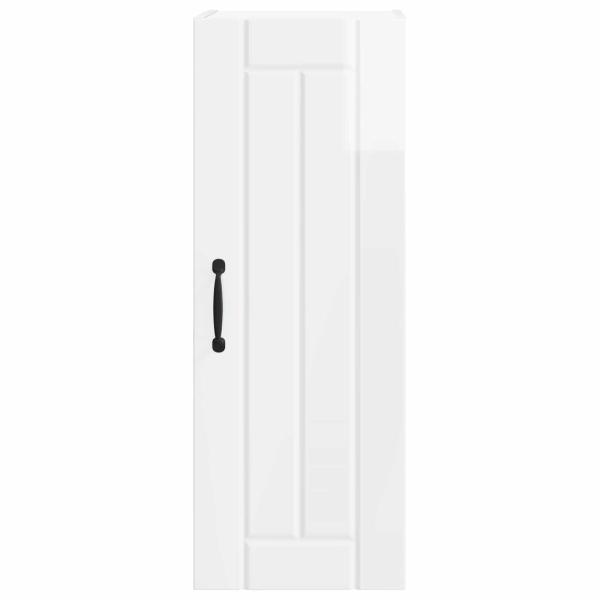 ARDEBO.de - Küchenhängeschrank mit Tür 2 pcs Hochglanz Weiß 30 x 31 x 80 cm