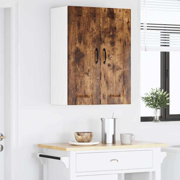 Küchenhängeschrank mit Regal Geräucherte Eiche 30 x 31 x 80 cm