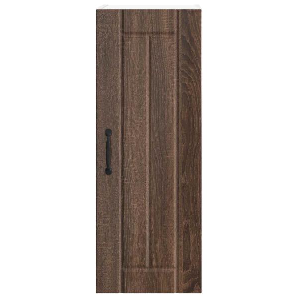 Küchenhängeschrank mit Regal Braun Eichen-Optik 30 x 31 x 80 cm