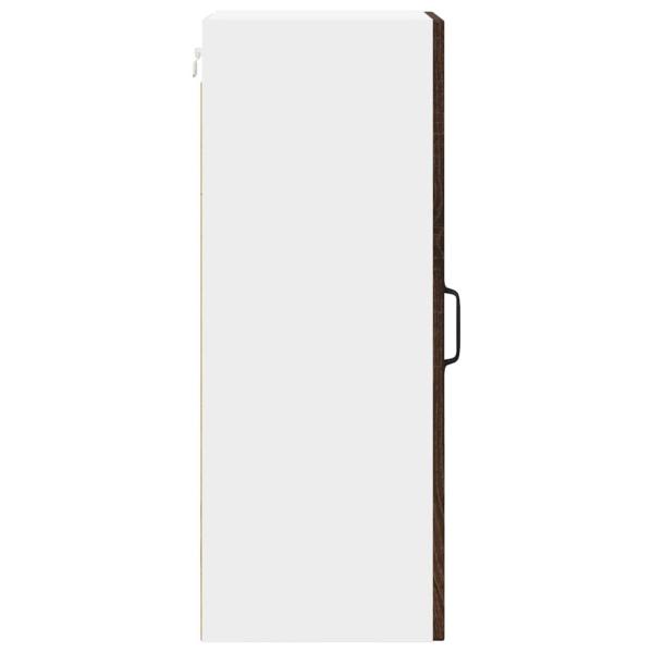 Küchenhängeschrank mit Regal Braun Eichen-Optik 30 x 31 x 80 cm