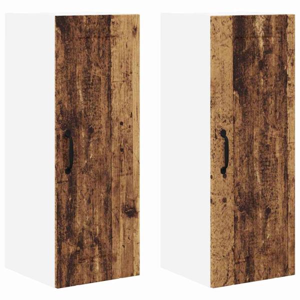 Küchenhängeschrank 2 pcs Altholz 30 x 31 x 80 cm Holzwerkstoff
