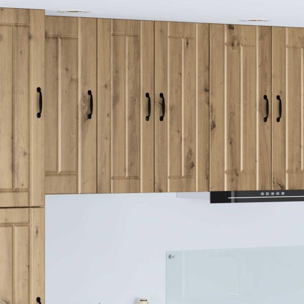 ARDEBO.de - Küchenhängeschrank mit Tür 2 pcs Artisan-Eiche 30 x 31 x 80 cm