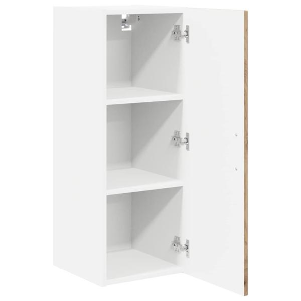 Küchenhängeschrank mit Tür 2 pcs Artisan-Eiche 30 x 31 x 80 cm