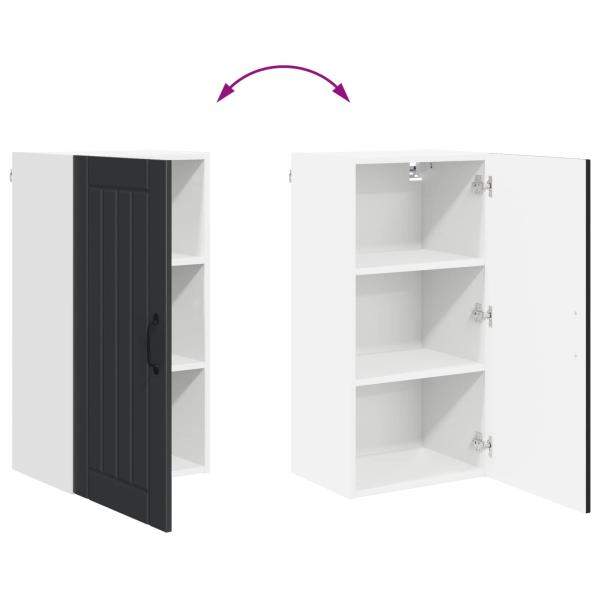 Küchenhängeschrank Schwarz 40 x 31 x 80 cm Holzwerkstoff