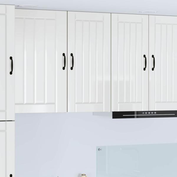 ARDEBO.de - Küchenhängeschrank Hochglanz Weiß 40 x 31 x 80 cm Holzwerkstoff