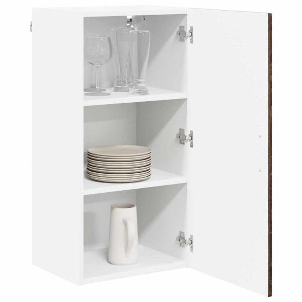 Küchenhängeschrank mit Regal Braun Eichen-Optik 40 x 31 x 80 cm