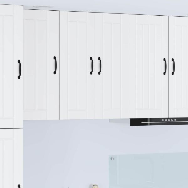 ARDEBO.de - Küchenhängeschrank mit Regal Weiß 60 x 31 x 80 cm Holzwerkstoff