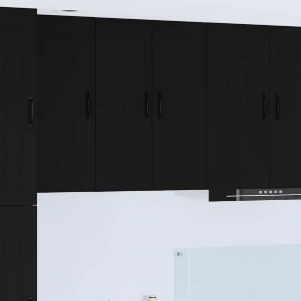 ARDEBO.de - Küchenhängeschrank Schwarz 60 x 31 x 80 cm Holzwerkstoff