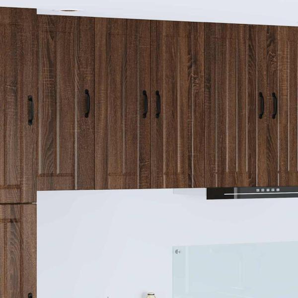 ARDEBO.de - Küchenhängeschrank mit Regal Braun Eichen-Optik 60 x 31 x 80 cm