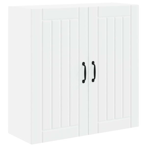 Küchenhängeschrank mit Regal Weiß 80 x 31 x 80 cm Holzwerkstoff