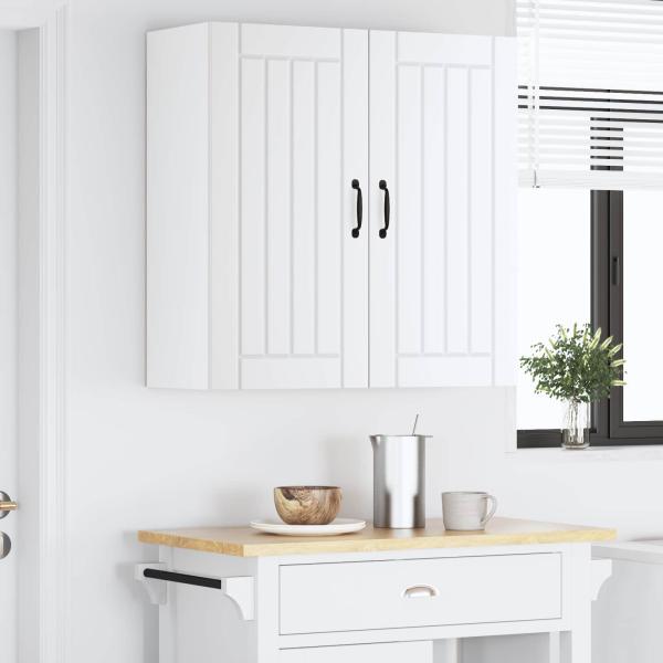 Küchenhängeschrank mit Regal Weiß 80 x 31 x 80 cm Holzwerkstoff