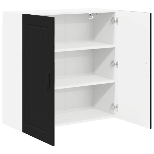 Küchenhängeschrank Schwarz 80 x 31 x 80 cm Holzwerkstoff