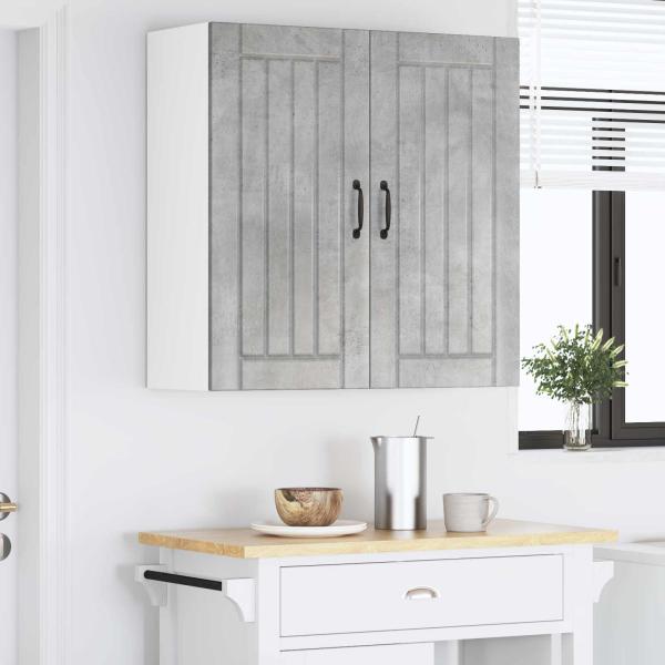 Küchenhängeschrank Beton Grau 80 x 31 x 80 cm Holzwerkstoff