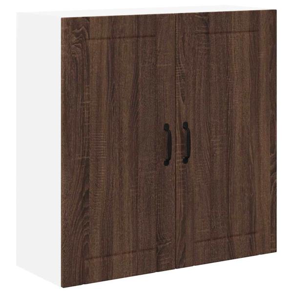 Küchenhängeschrank mit Regal Braun Eichen-Optik 80 x 31 x 80 cm