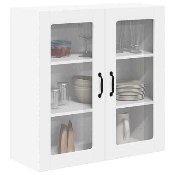 Wandglas-Schrank LUCCA Weiß 80 x 31 x 80 cm Holzwerkstoff