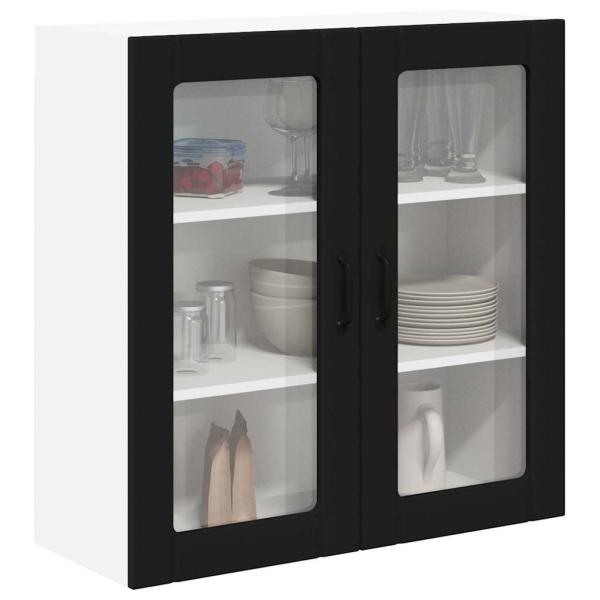 Küchenhängeschrank Schwarz 80 x 31 x 80 cm Holzwerkstoff