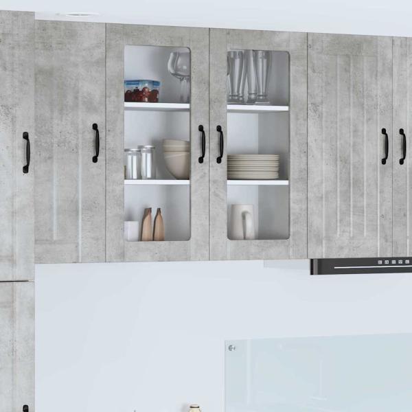 ARDEBO.de - Küchenhängeschrank Beton Grau 80 x 31 x 80 cm Holzwerkstoff