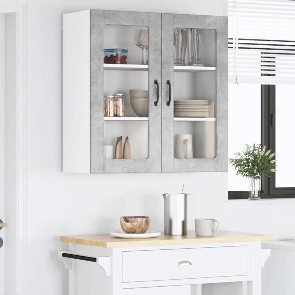 Küchenhängeschrank Beton Grau 80 x 31 x 80 cm Holzwerkstoff