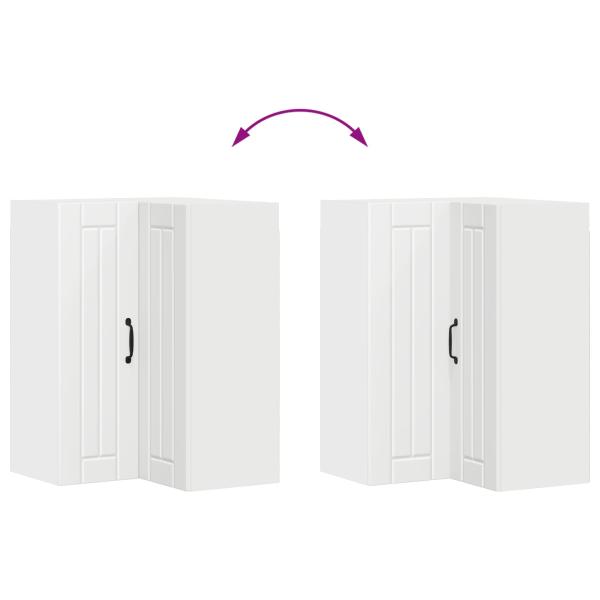 Küchenhängeschrank mit Regal Weiß 57 x 57 x 80 cm Holzwerkstoff