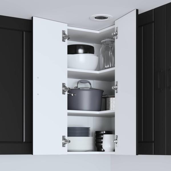 Küchenhängeschrank Schwarz 57 x 57 x 80 cm Holzwerkstoff