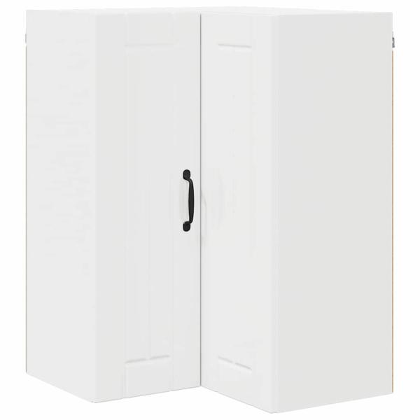 Küchenhängeschrank Hochglanz Weiß 57 x 57 x 80 cm Holzwerkstoff