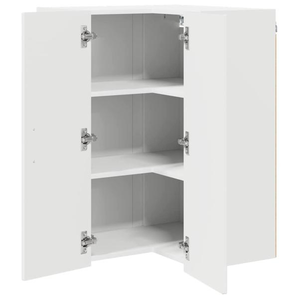 Küchenhängeschrank Hochglanz Weiß 57 x 57 x 80 cm Holzwerkstoff