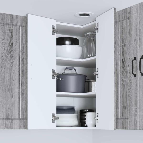 Wand-Eckschrank LUCCA Graues Sonoma 57 x 57 x 80 cm