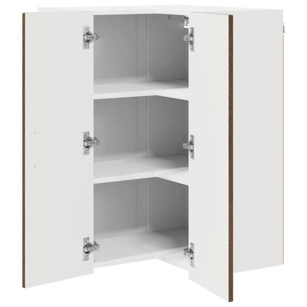 Küchenhängeschrank mit Regal Braun Eichen-Optik 57 x 57 x 80 cm