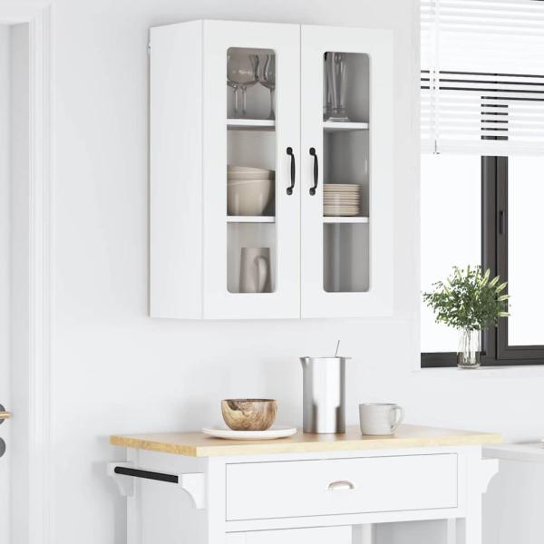 Küchenhängeschrank mit Regal Weiß 60 x 31 x 80 cm Holzwerkstoff