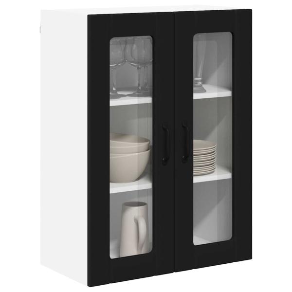 Küchenhängeschrank Schwarz 60 x 31 x 80 cm Holzwerkstoff