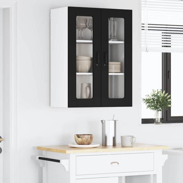 Küchenhängeschrank Schwarz 60 x 31 x 80 cm Holzwerkstoff