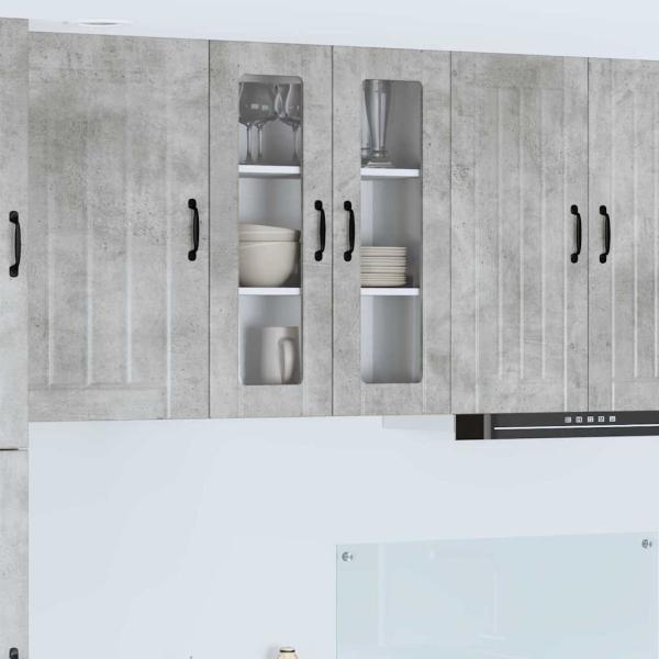 ARDEBO.de - Küchenhängeschrank Beton Grau 60 x 31 x 80 cm Holzwerkstoff