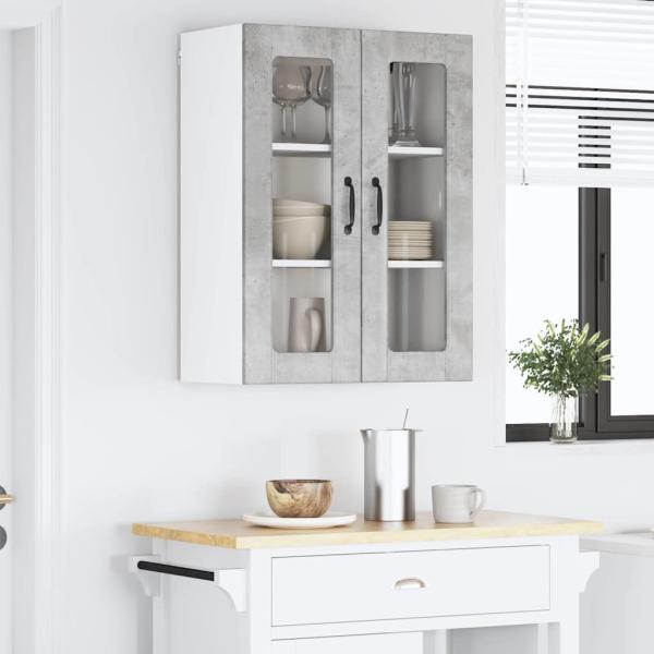 Küchenhängeschrank Beton Grau 60 x 31 x 80 cm Holzwerkstoff