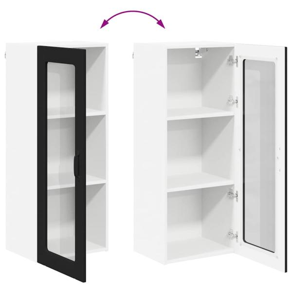 Küchenhängeschrank Schwarz 40 x 31 x 100 cm Holzwerkstoff