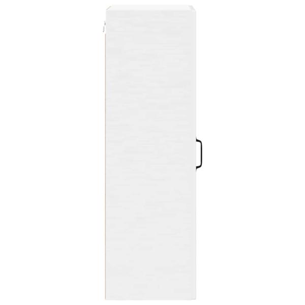 Küchenhängeschrank mit Regal Hochglanz Weiß 40 x 31 x 100 cm