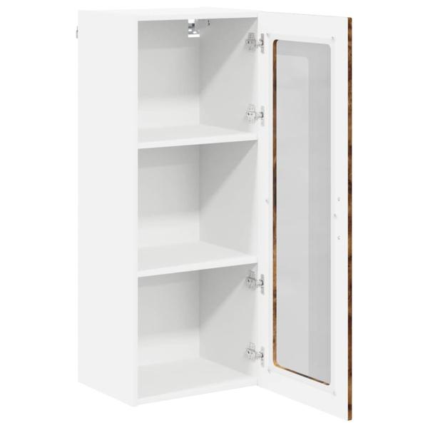 Küchenhängeschrank mit Regal Geräucherte Eiche 40 x 31 x 100 cm