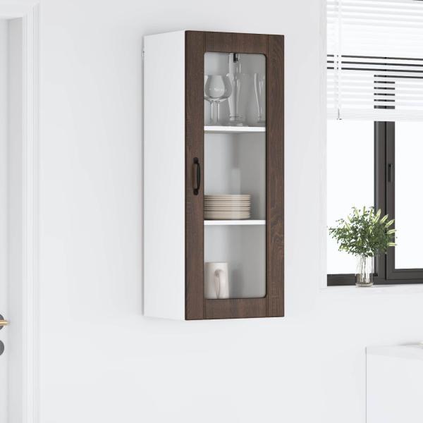 Küchenhängeschrank mit Tür Braun Eichen-Optik 40 x 31 x 100 cm