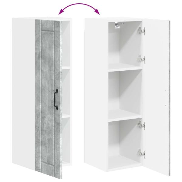 Küchenhängeschrank Beton Grau 30 x 31 x 100 cm Holzwerkstoff