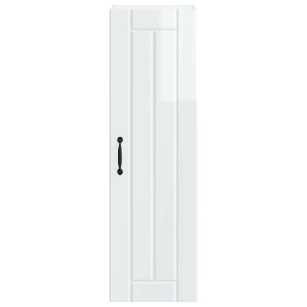 Küchenhängeschrank mit Regal Hochglanz Weiß 30 x 31 x 100 cm