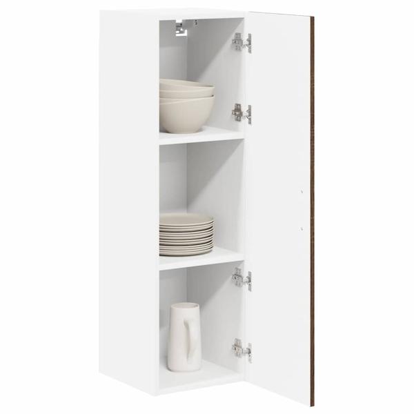Küchenhängeschrank mit Tür Braun Eichen-Optik 30 x 31 x 100 cm