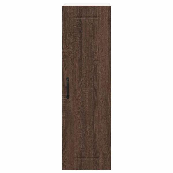 Küchenhängeschrank mit Tür Braun Eichen-Optik 30 x 31 x 100 cm