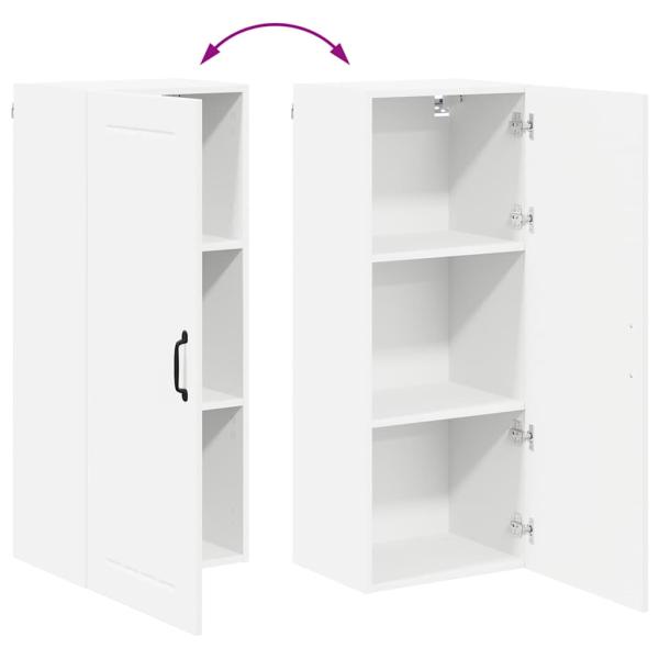 Küchenhängeschrank mit Tür Weiß 40 x 31 x 100 cm Holzwerkstoff