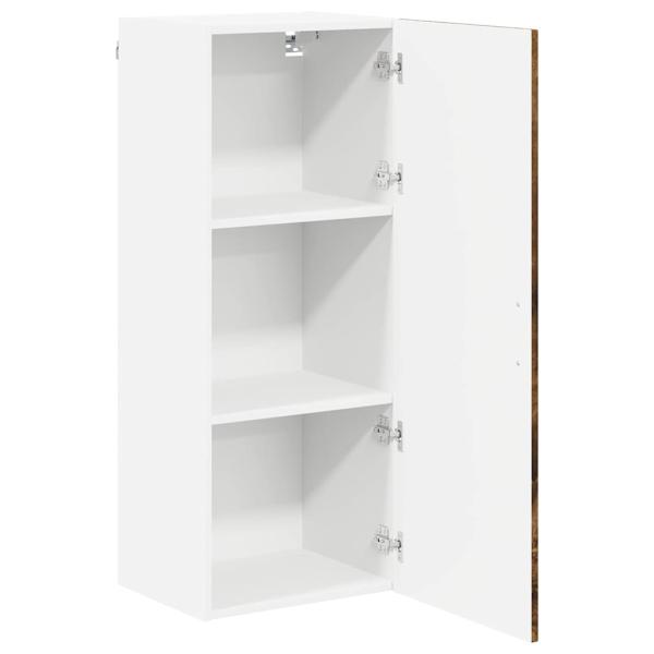 ARDEBO.de - Küchenhängeschrank mit Regal Geräucherte Eiche 40 x 31 x 100 cm