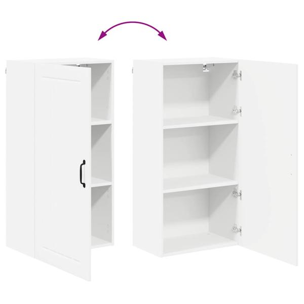 Küchenhängeschrank mit Regal Hochglanz Weiß 50 x 31 x 100 cm