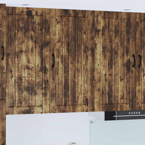 ARDEBO.de - Küchenhängeschrank mit Regal Geräucherte Eiche 50 x 31 x 100 cm